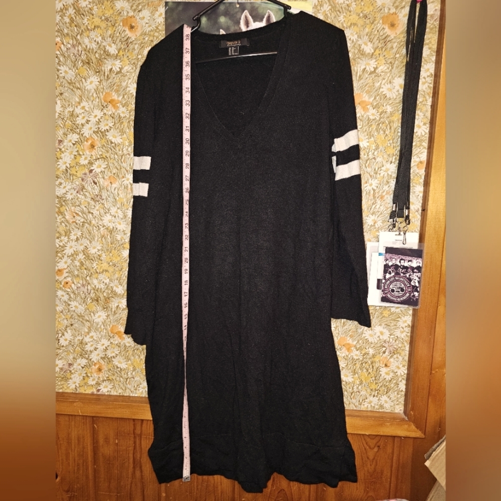 Black Varsity Sweater Dress
